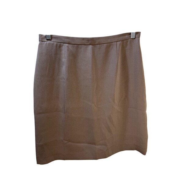 Brown Wool Blend Womens Knee-Length Skirt Size 10 Made‎ In Italy - Picture 4 of 6
